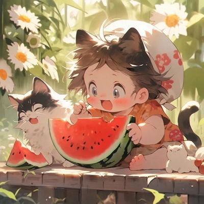 动漫头像吃瓜男