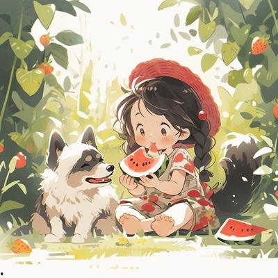 动漫头像吃瓜男